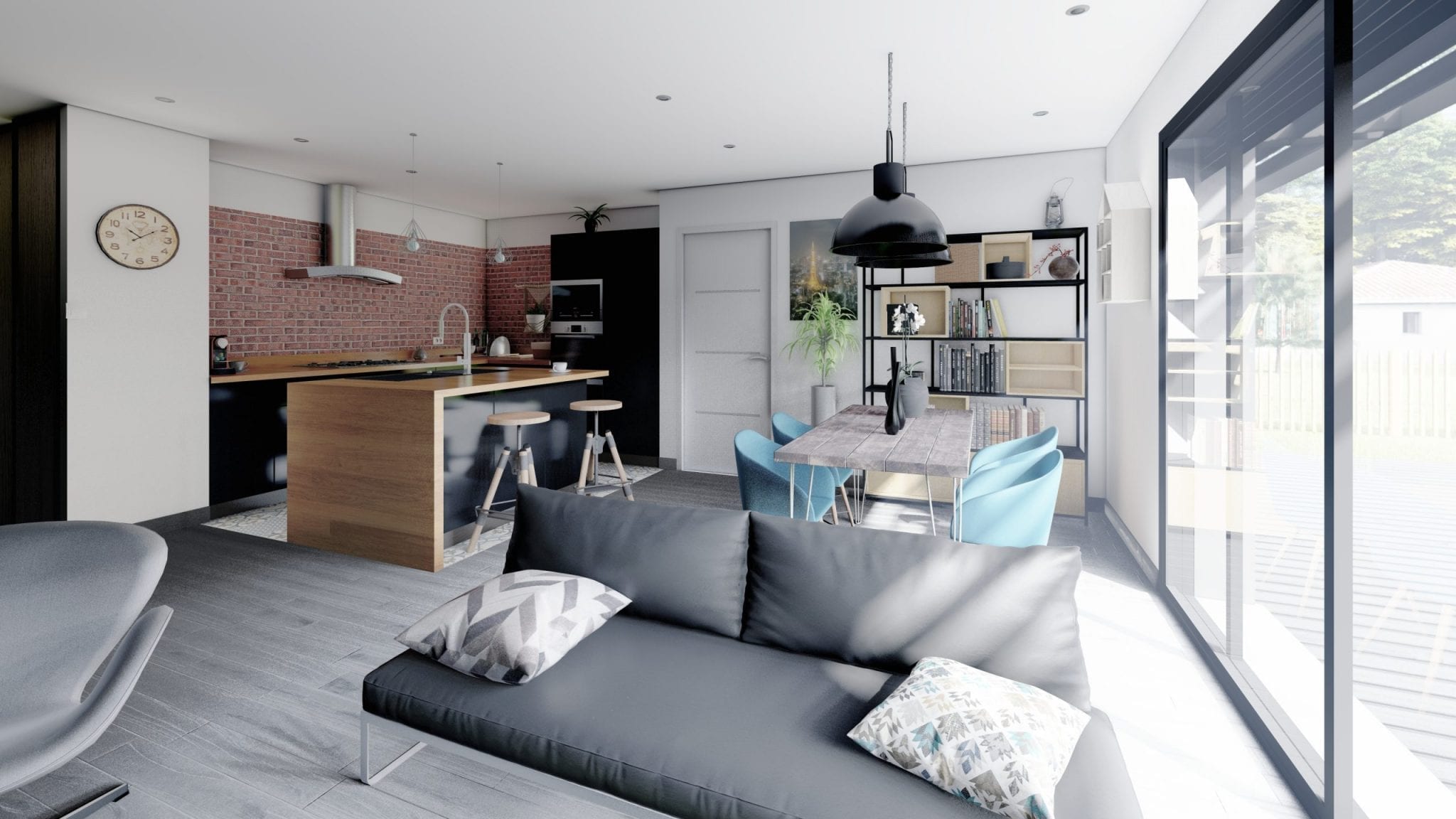 Photo 3 : illustration du modèle Variante Loft contemporaine