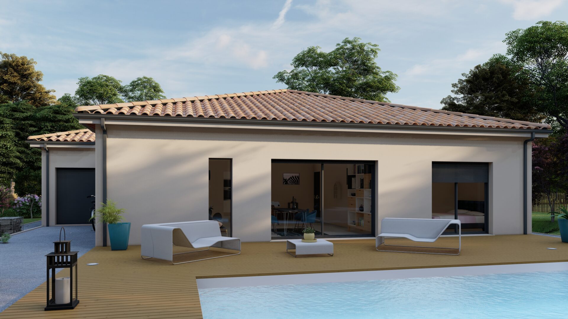 Photo 1 : illustration du modèle Variante Square contemporaine