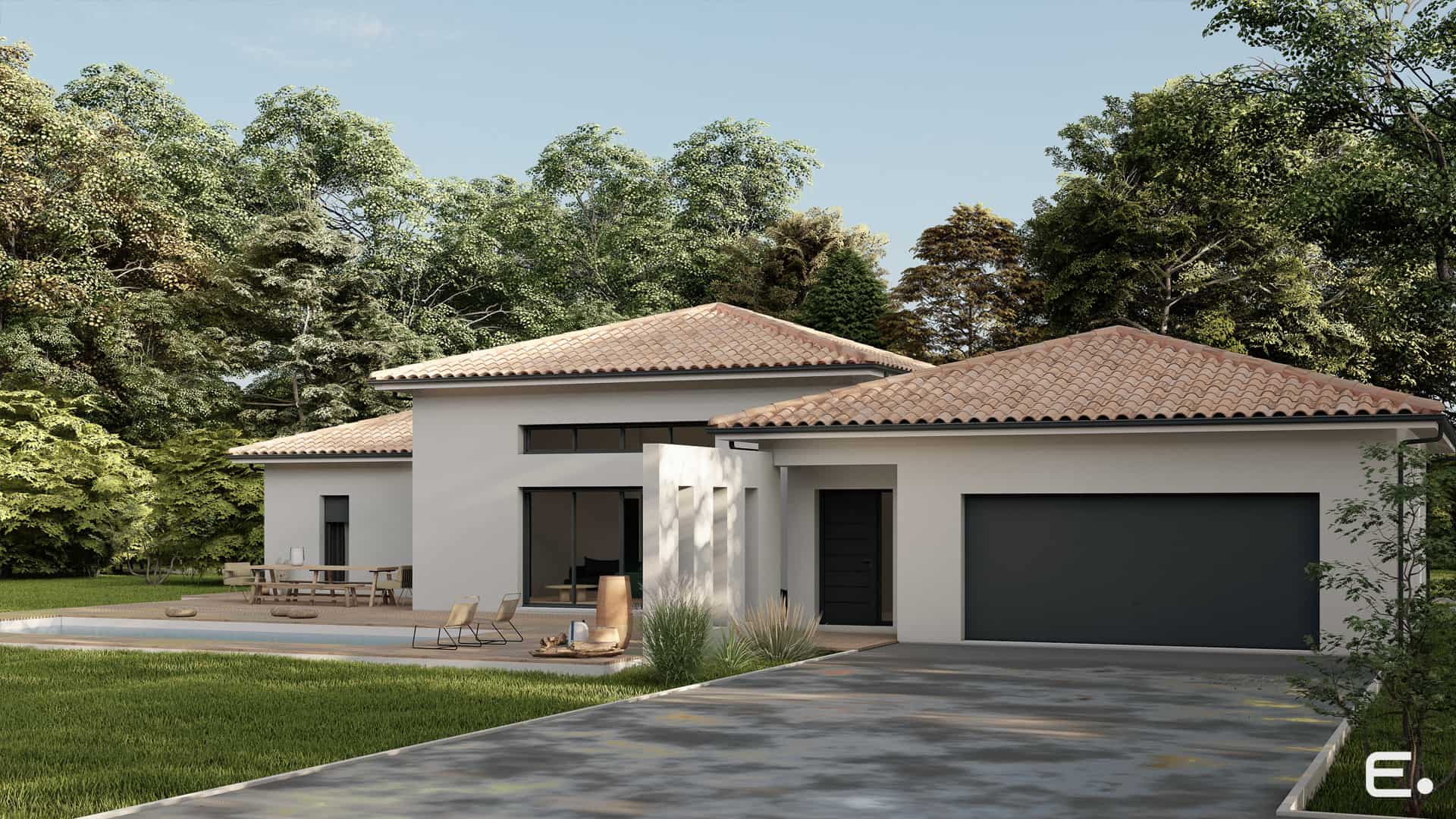 maison contemporaine de plain pied