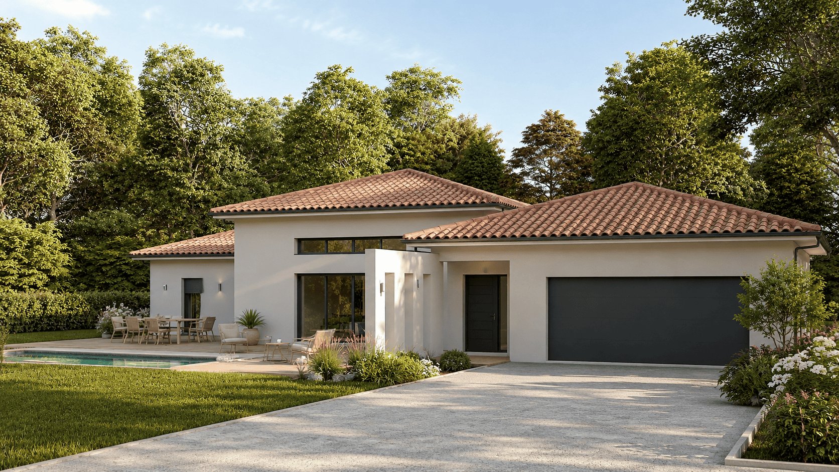 maison contemporaine de plain pied