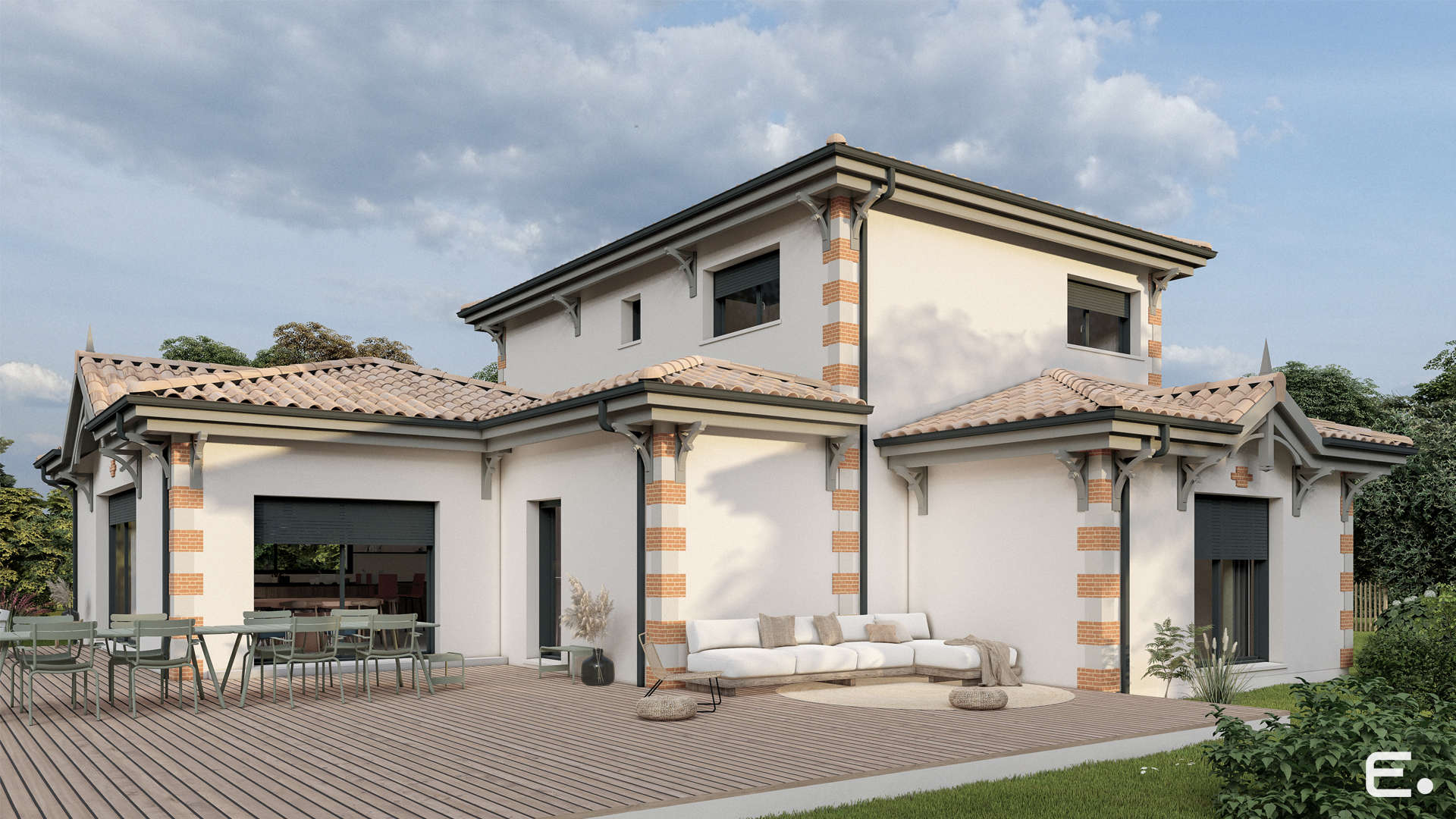 une grande maison arcachonnaise à étage