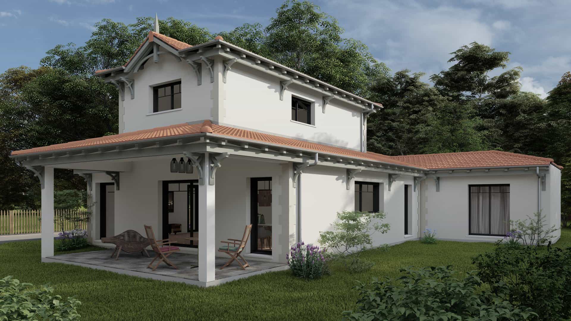 maison style arcachonnais